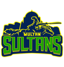 Yellow logo featuring a blue silhouette of a horse and rider with a sword. The word Multan is above the large green text Sultans. A domed building is in the background. | jeetwinbet.com