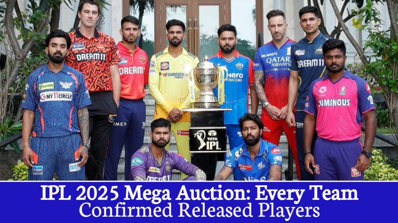 IPL 2025 Mega Auction Every Team Confirm Released Players List