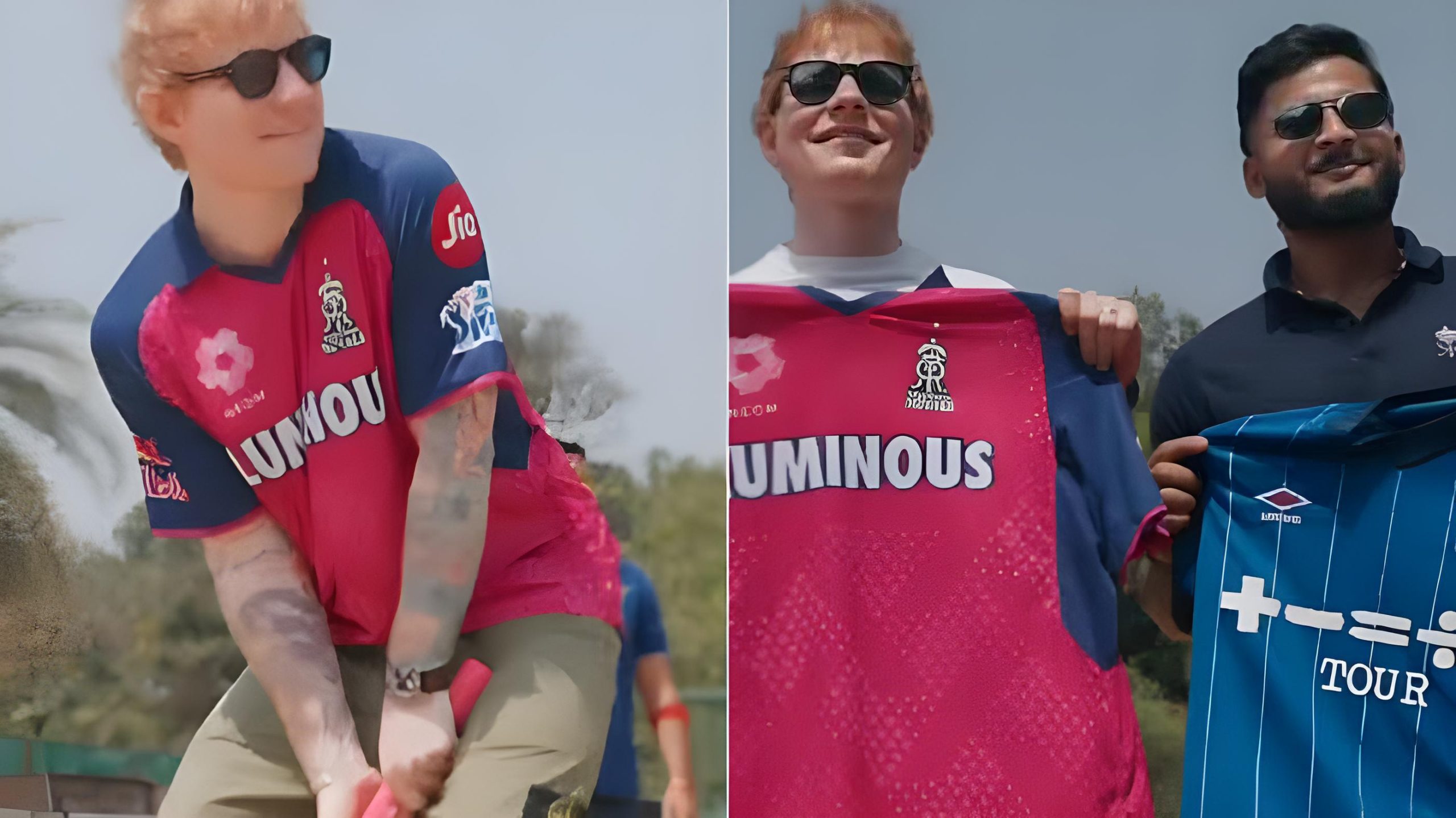 Ed Sheeran plays cricket with Riyan Parag in Rajasthan Royals trainning IPL 2025 - CricTips Ed Sheeran plays cricket with Riyan Parag in Rajasthan Royals trainning IPL 2025