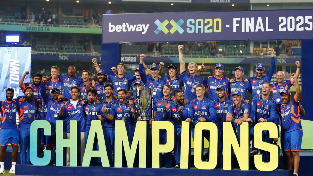 MI Cape Town Winner of SA20 - CricTips MI cape town Celebrating after Wining the SA20
