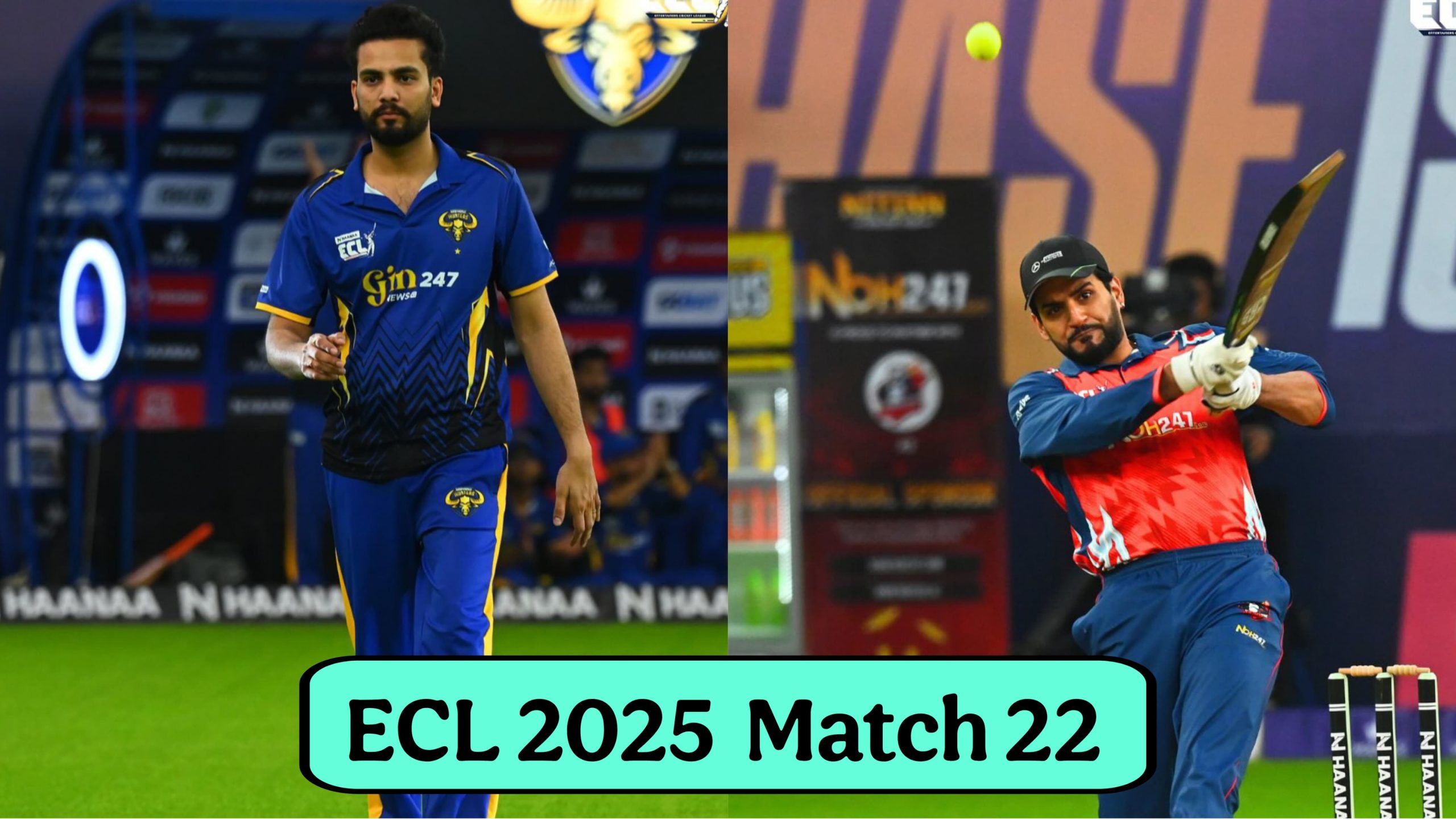 ECL 2025: Haryanvi Hunters vs Bangalore Bashers, Match 22 Elvish Yadav vs Abhishek Malhan Live Scores and Match Results