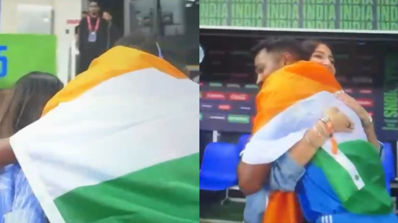 Hardik Pandya hug Ritika Sajdeh and Anushka Sharma ICC Champions Trophy 2025