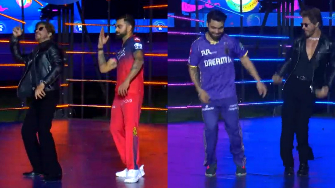 Shah Rukh Khan make Virat Kohli and Rinku Singh dance in the IPL 2025 opening ceremony - CricTips Shah Rukh Khan make Virat Kohli and Rinku Singh dance in the IPL 2025 opening ceremony