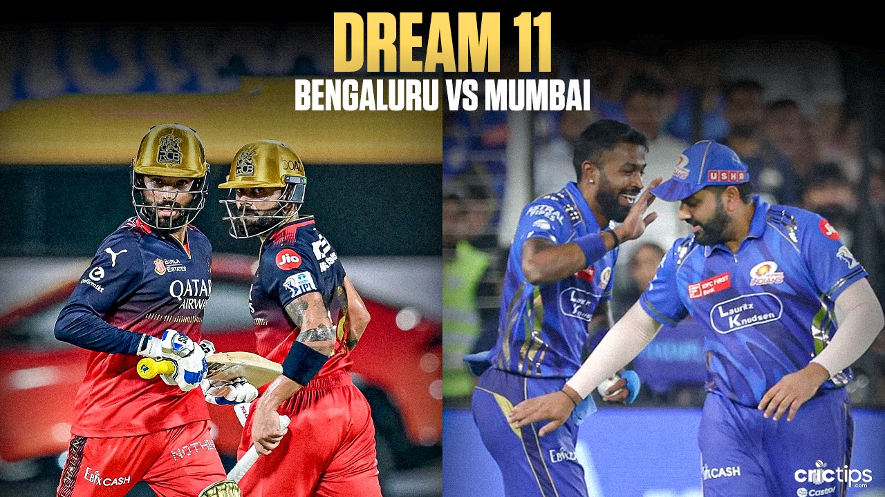 MI vs RCB Today Dream11 Prediction, IPL 2025 Fantasy Cricket Tips, Playing XI Squad, and Pitch Report